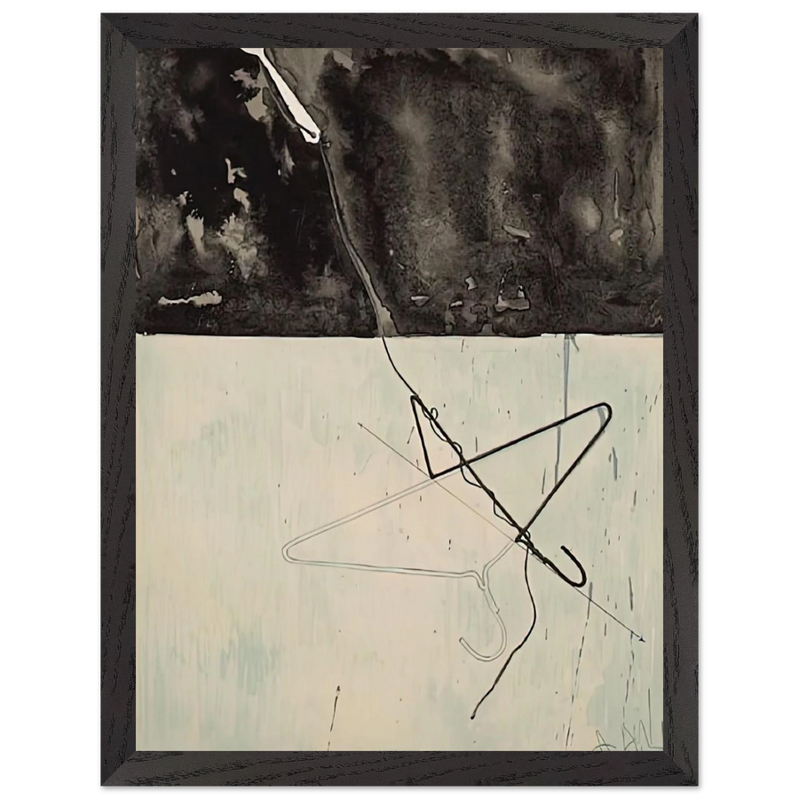 COAT HANGER AND SPOON FROM FRAGMENT ACCORDING TO WHAT 1971 by Jasper Johns — Framed art print at Zephyeer