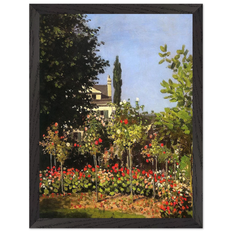 Garden in Bloom at Sainte-Addresse by Claude Monet — Framed art print at Zephyeer