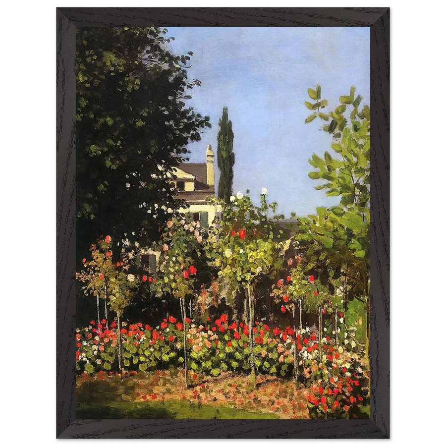 Garden in Bloom at Sainte-Addresse by Claude Monet — Framed art print at Zephyeer