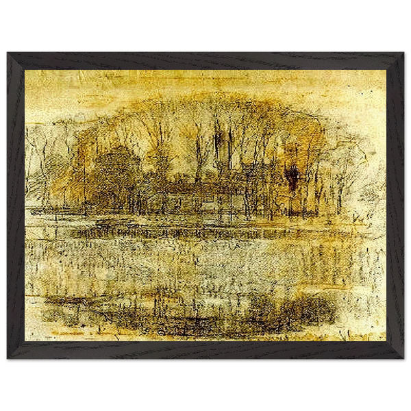 Geinrust Farm, Compositional Study by Piet Mondrian — Framed art print at Zephyeer