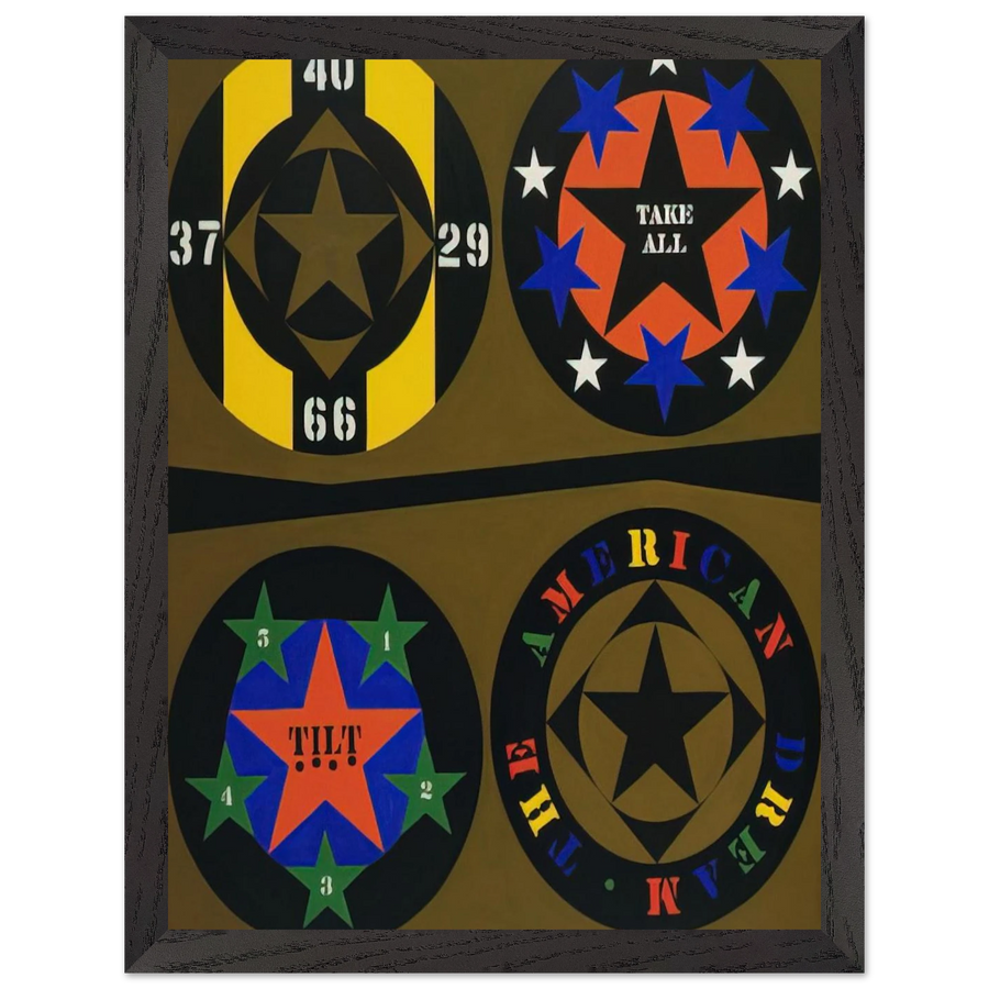 The American Dream, I by Robert Indiana — Framed art print at Zephyeer