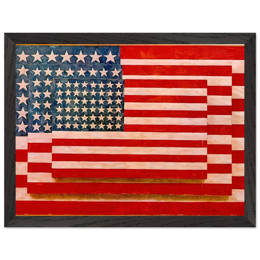 THREE FLAGS 1958 by Jasper Johns — Framed art print at Zephyeer