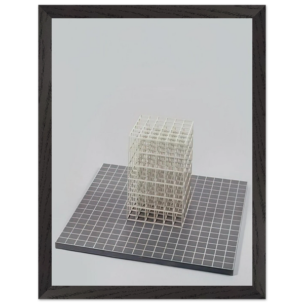 Modular cube. Base by Sol LeWitt — Framed art print at Zephyeer