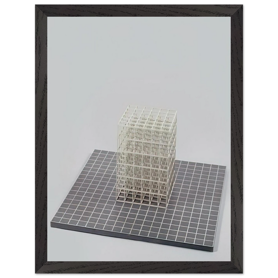 Modular cube. Base by Sol LeWitt — Framed art print at Zephyeer