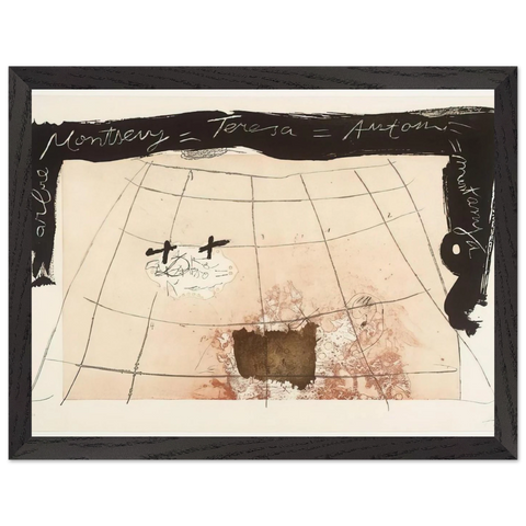 CARTOGRAPHY 1976 by Antoni Tapies — Framed art print at Zephyeer