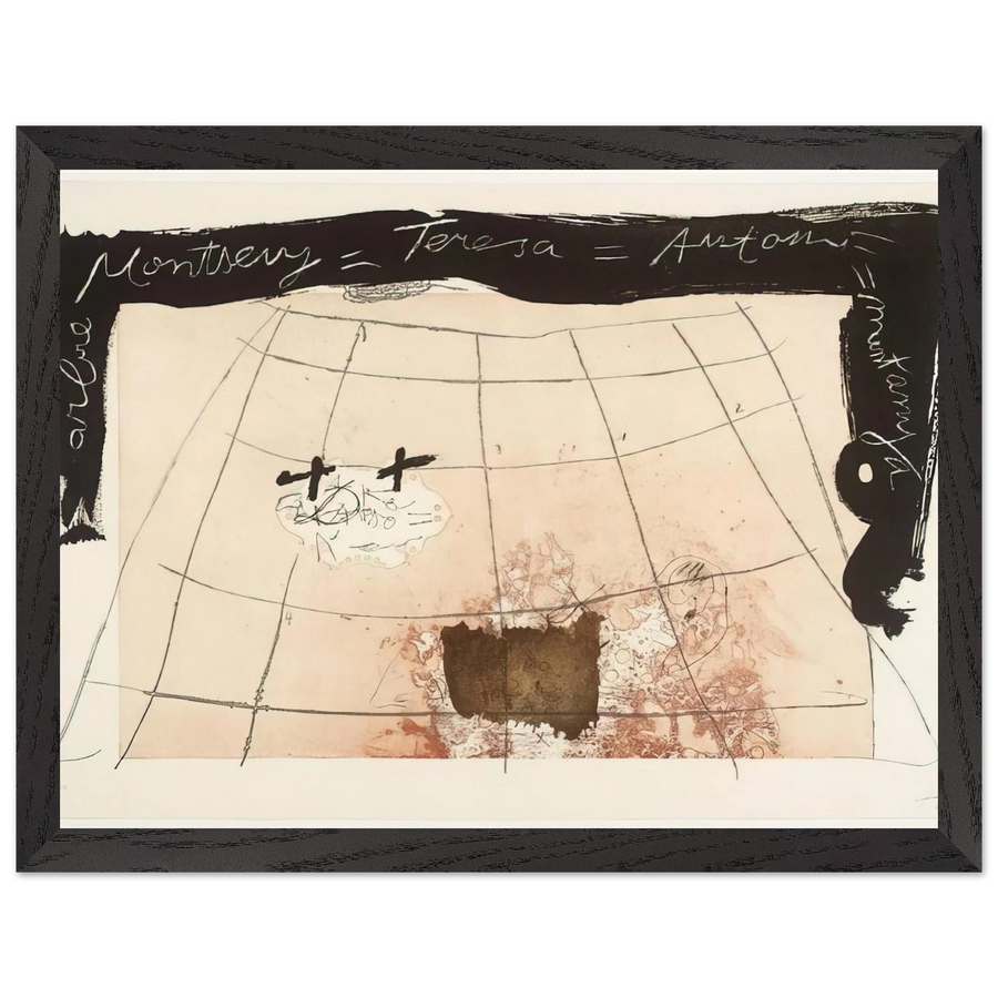 CARTOGRAPHY 1976 by Antoni Tapies — Framed art print at Zephyeer