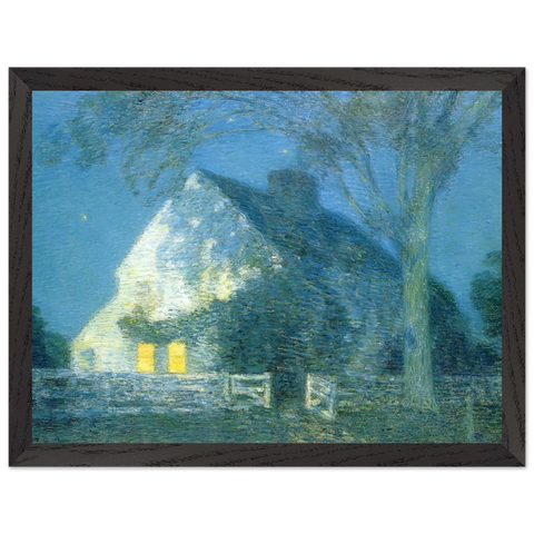 Moonlight, the Old House by Childe Hassam — Framed art print at Zephyeer