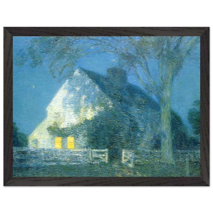 Moonlight, the Old House by Childe Hassam — Framed art print at Zephyeer