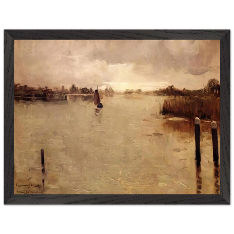 SPAARNWOUDE ISLAND 1883 by Theo van Rysselberghe — Framed art print at Zephyeer