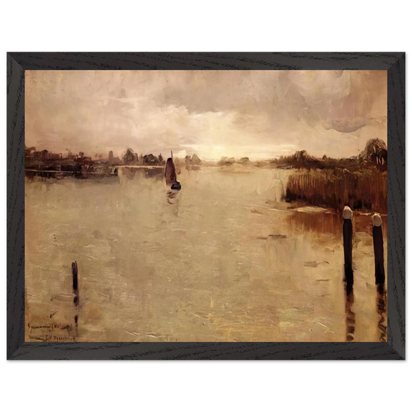 SPAARNWOUDE ISLAND 1883 by Theo van Rysselberghe — Framed art print at Zephyeer