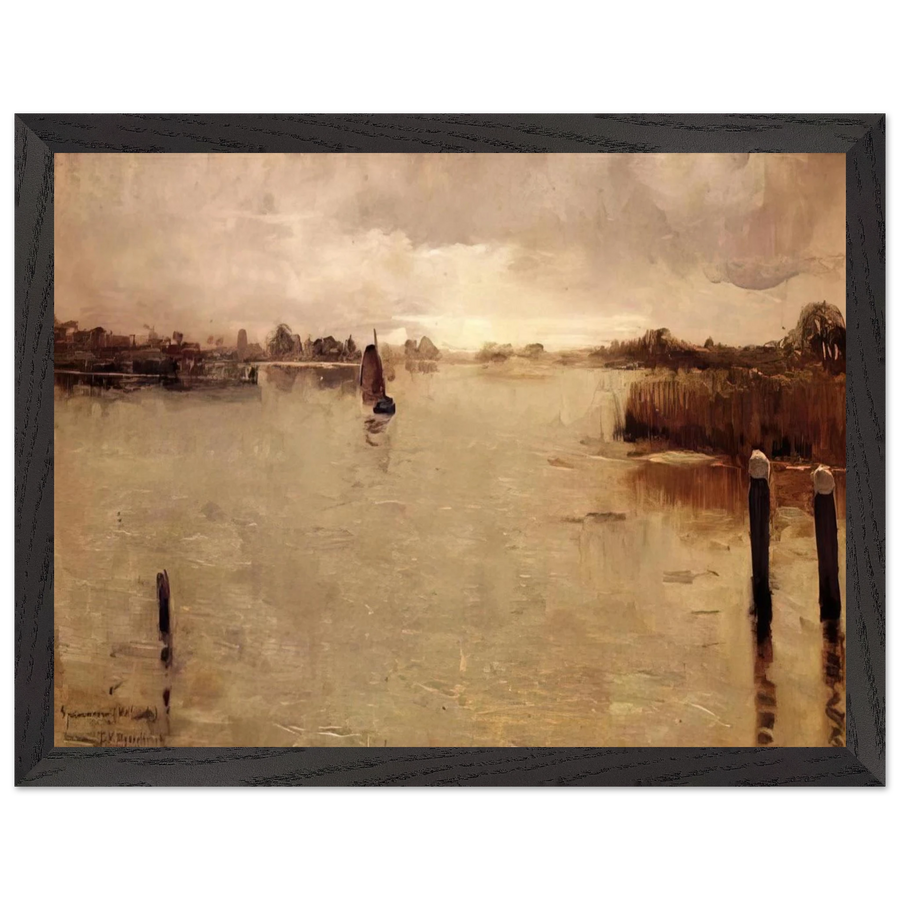 SPAARNWOUDE ISLAND 1883 by Theo van Rysselberghe — Framed art print at Zephyeer