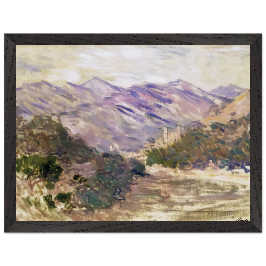 The Valley of the Nervia with Dolceacqua by Claude Monet — Framed art print at Zephyeer