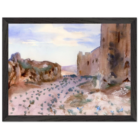 Fortress, Roads and Rocks by John Singer Sargent — Framed art print at Zephyeer