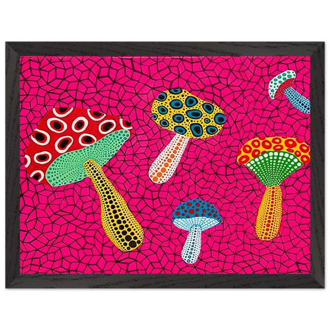 MUSHROOMS 1995 by Yayoi Kusama — Framed art print at Zephyeer