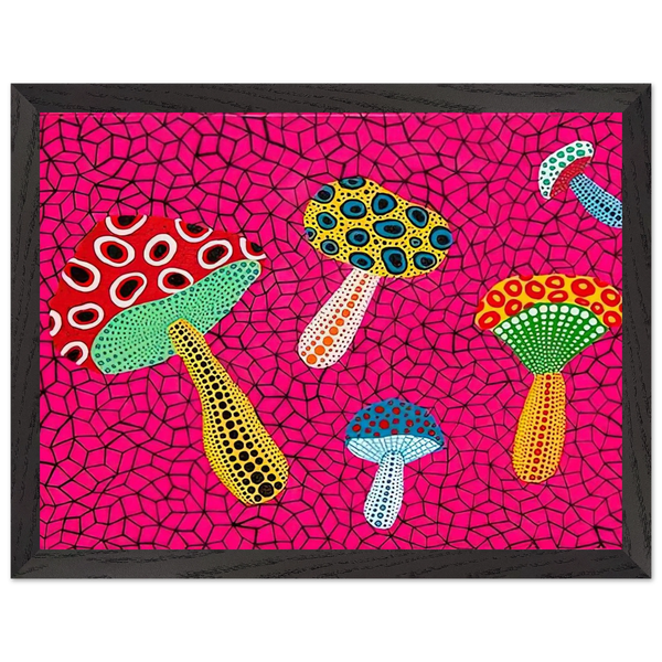 MUSHROOMS 1995 by Yayoi Kusama — Framed art print at Zephyeer