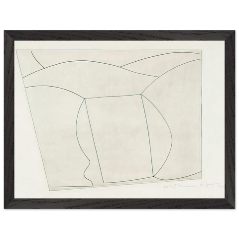 3 forms in a landscape - 1967 by Ben Nicholson — Framed art print at Zephyeer