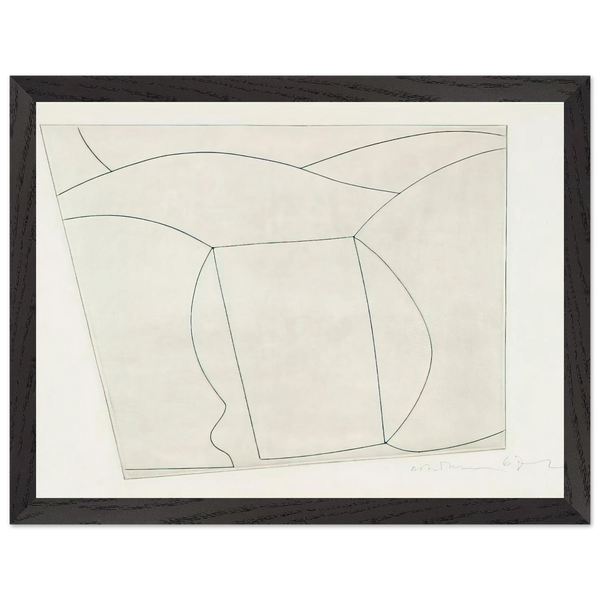 3 forms in a landscape - 1967 by Ben Nicholson — Framed art print at Zephyeer