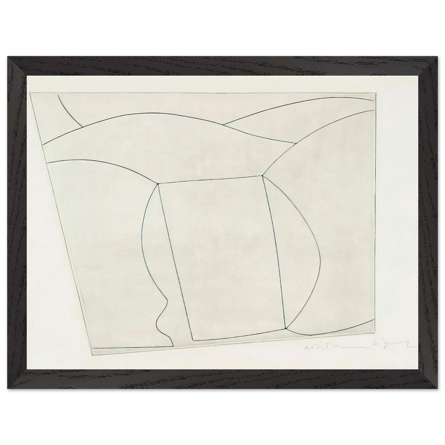 3 forms in a landscape - 1967 by Ben Nicholson — Framed art print at Zephyeer