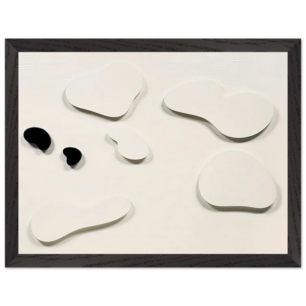 Constellation with 5 White Forms and 2 Black by Jean Arp — Framed art print at Zephyeer
