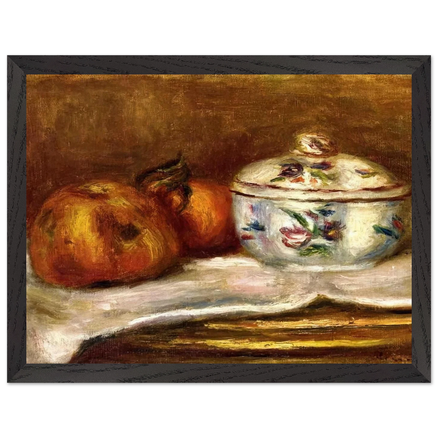 Sugar Bowl, Apple and Orange by Pierre-Auguste Renoir — Framed art print at Zephyeer
