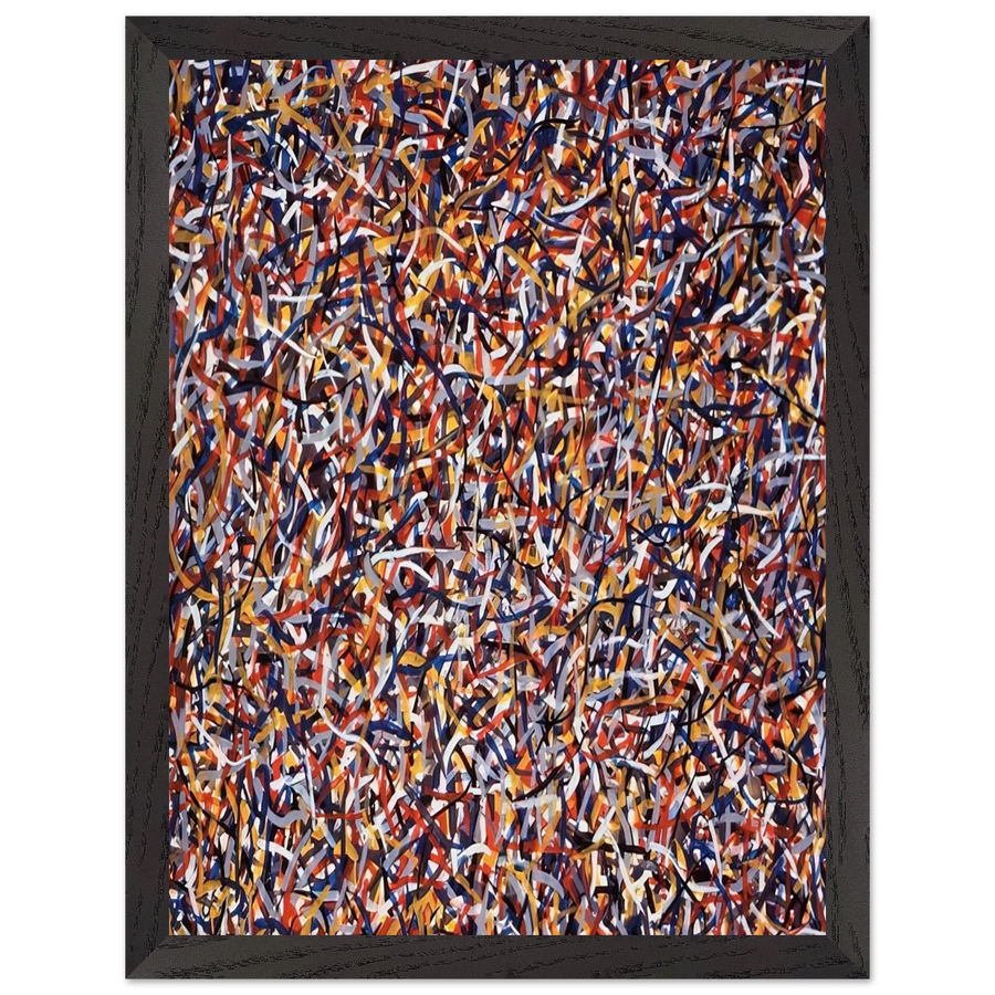 Not Straight Brushstrokes in All Directions by Sol LeWitt — Framed art print at Zephyeer