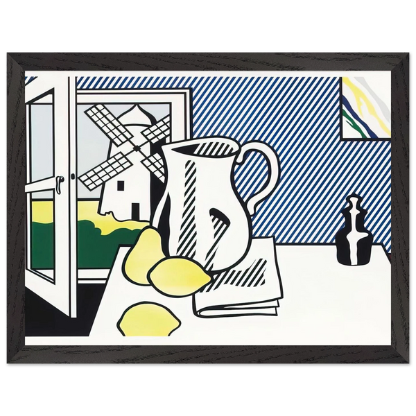 STILL LIFE WITH WINDMILL 1974 by Roy Lichtenstein — Framed art print at Zephyeer