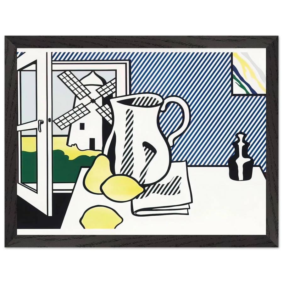 STILL LIFE WITH WINDMILL 1974 by Roy Lichtenstein — Framed art print at Zephyeer