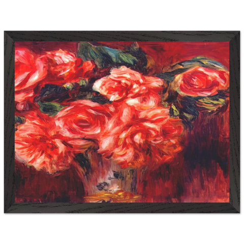 Moss roses by Pierre-Auguste Renoir — Framed art print at Zephyeer