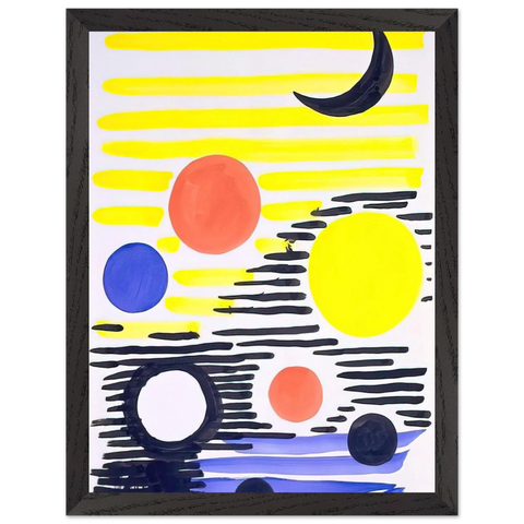 7 CIRCLES ABSTRACT 1966 by Alexander Calder — Framed art print at Zephyeer