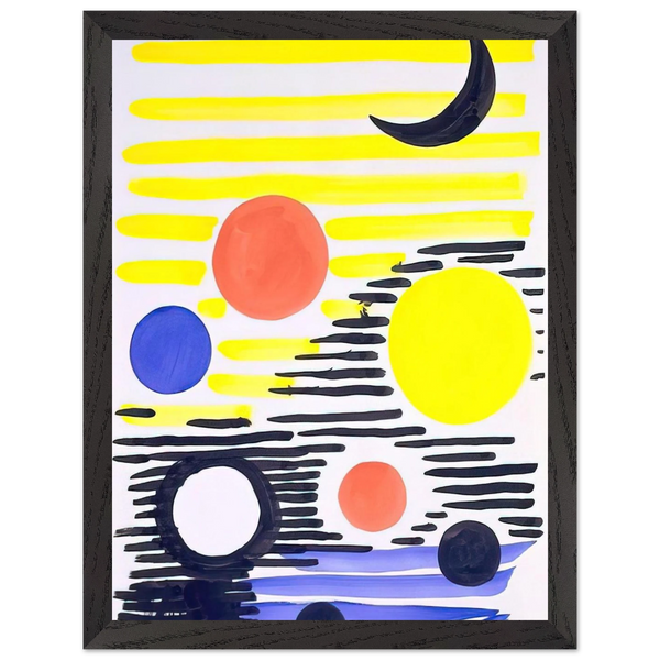 7 CIRCLES ABSTRACT 1966 by Alexander Calder — Framed art print at Zephyeer