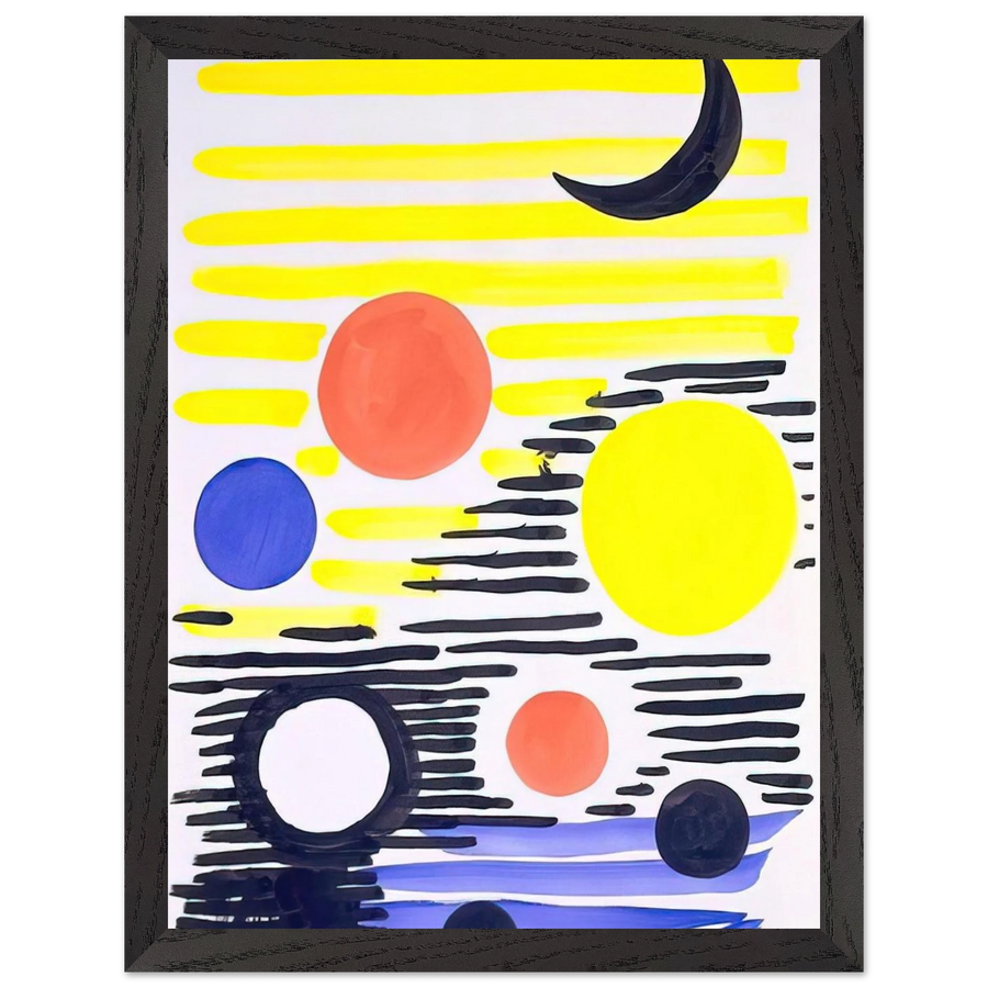 7 CIRCLES ABSTRACT 1966 by Alexander Calder — Framed art print at Zephyeer