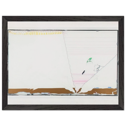 Sea Behind Battle of Iceland Glass - 1970 by Dieter Roth — Framed art print at Zephyeer