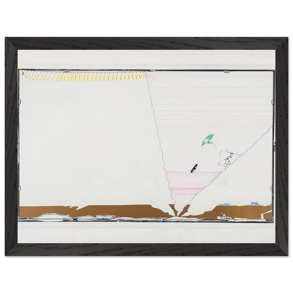 Sea Behind Battle of Iceland Glass - 1970 by Dieter Roth — Framed art print at Zephyeer