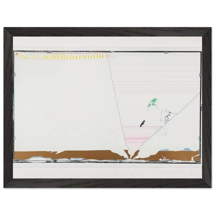 Sea Behind Battle of Iceland Glass - 1970 by Dieter Roth — Framed art print at Zephyeer