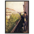 A BALCONY BOULEVARD HAUSSMANN by Gustave Caillebotte — Framed art print at Zephyeer