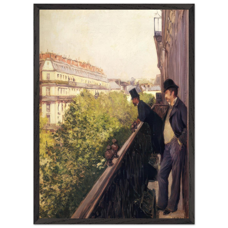 A BALCONY BOULEVARD HAUSSMANN by Gustave Caillebotte — Framed art print at Zephyeer
