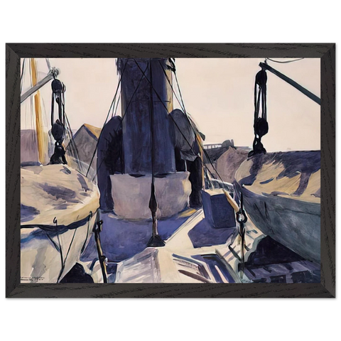 Funnel of Trawler by Edward Hopper — Framed art print at Zephyeer