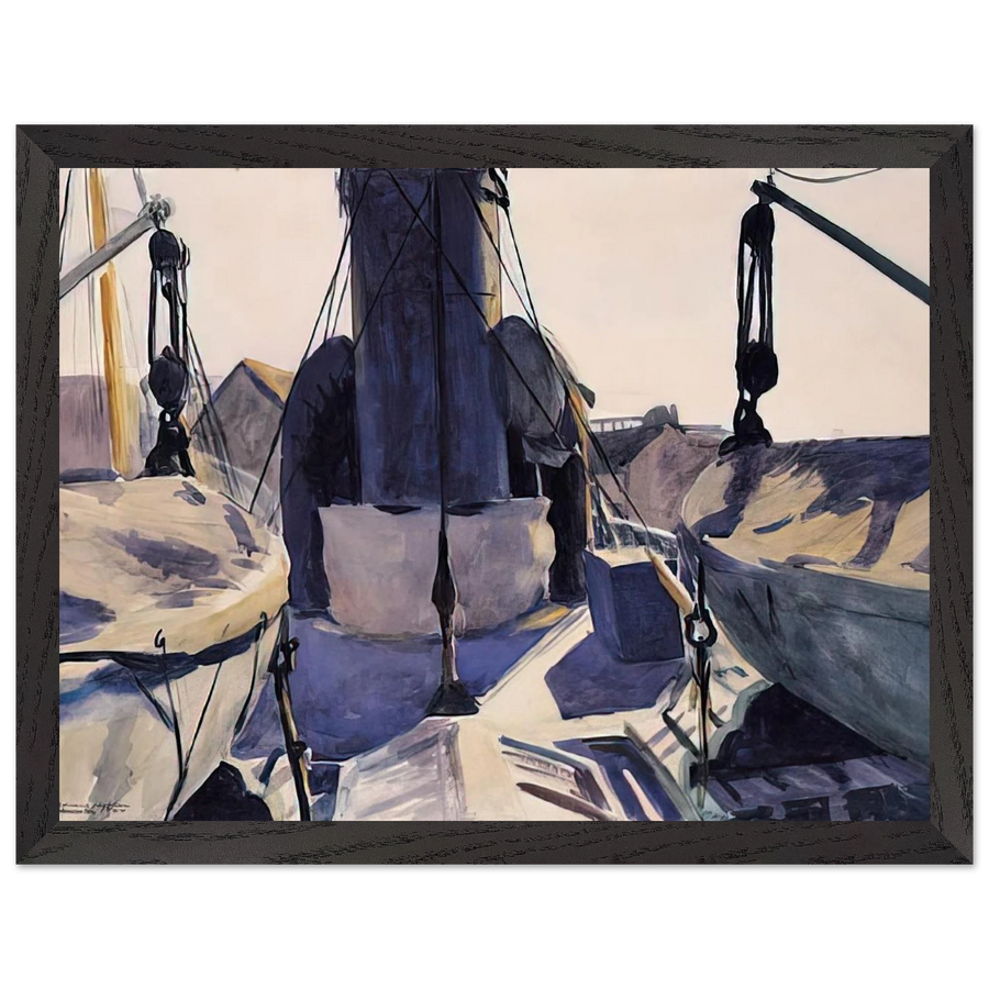 Funnel of Trawler by Edward Hopper — Framed art print at Zephyeer