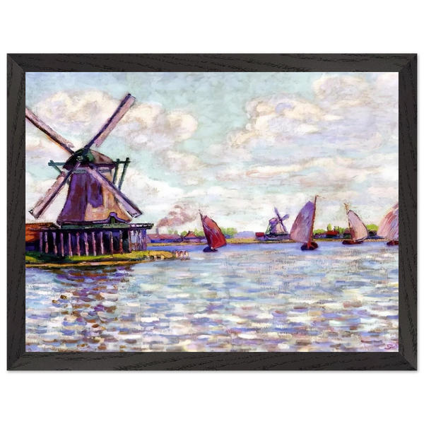 Moulins en Hollandee - 1904 by Armand Guillaumin — Framed art print at Zephyeer