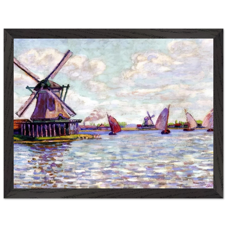 Moulins en Hollandee - 1904 by Armand Guillaumin — Framed art print at Zephyeer