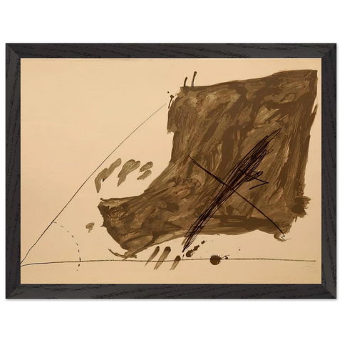 ANGLE ET TACHES 1968 by Antoni Tapies — Framed art print at Zephyeer