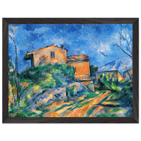 Maison Maria with a View of Chateau Noir by Paul Cézanne — Framed art print at Zephyeer