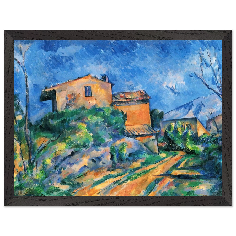 Maison Maria with a View of Chateau Noir by Paul Cézanne — Framed art print at Zephyeer