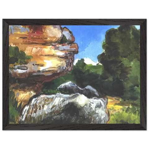 Rocks by Paul Cézanne — Framed art print at Zephyeer