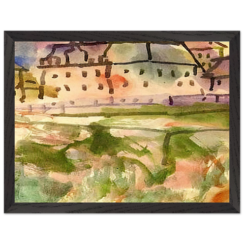 HOUSES NEAR THE GRAVEL PIT 1913 by Paul Klee — Framed art print at Zephyeer