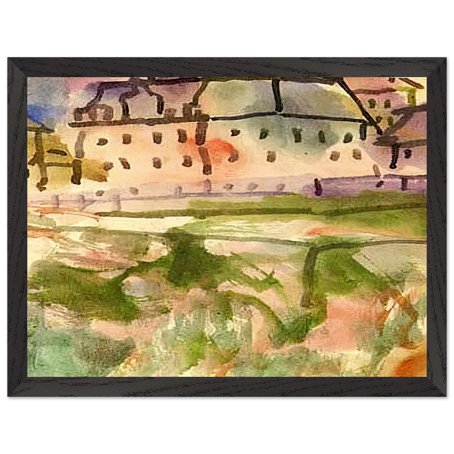 HOUSES NEAR THE GRAVEL PIT 1913 by Paul Klee — Framed art print at Zephyeer