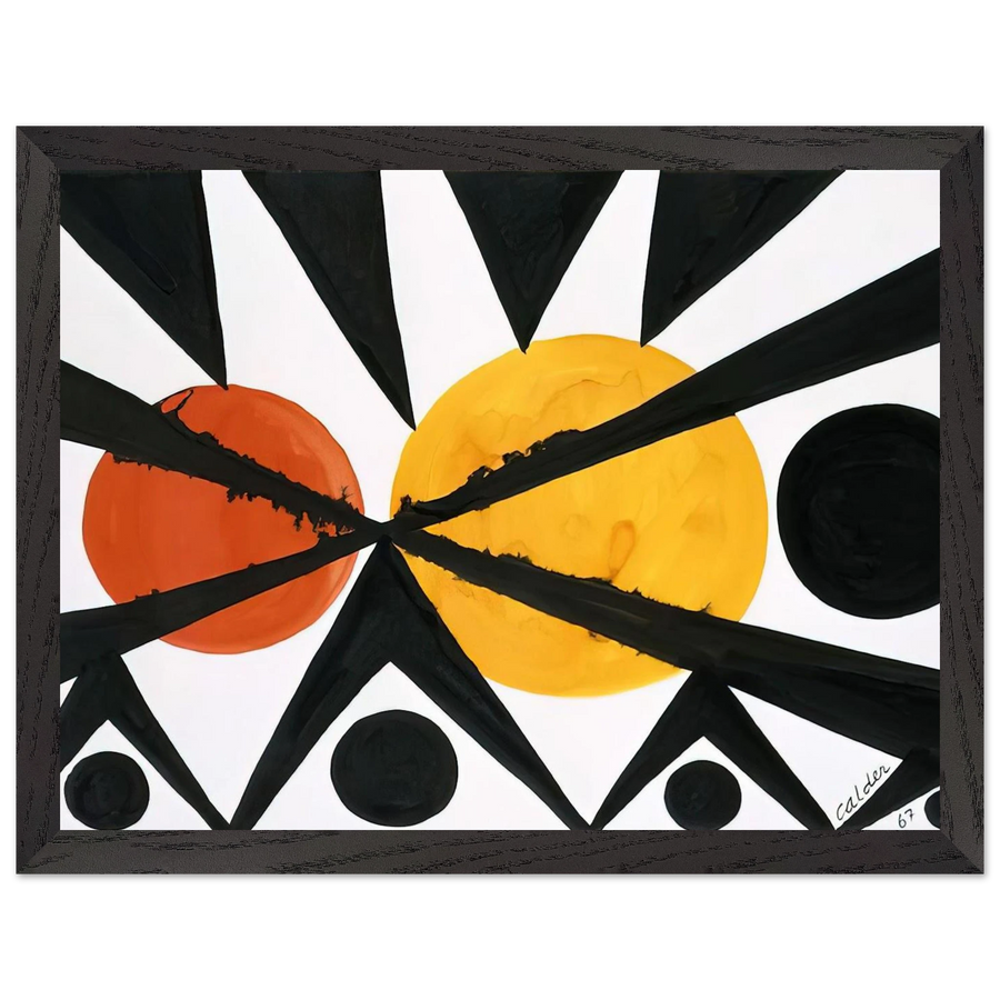 ACROSS THE ORANGE MOONS 1967 by Alexander Calder — Framed art print at Zephyeer