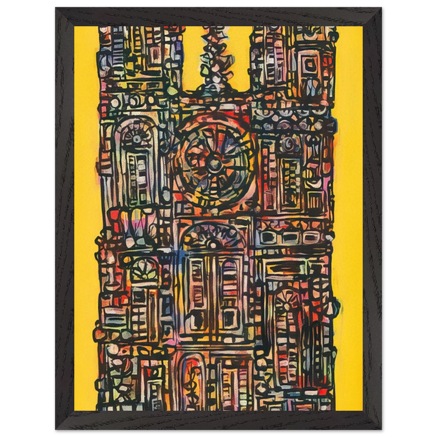 CATHEDRAL IN YELLOW 1961 by Rene Portocarrero — Framed art print at Zephyeer