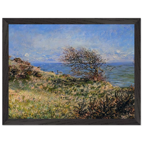 On the Cliff at Fecamp by Claude Monet — Framed art print at Zephyeer