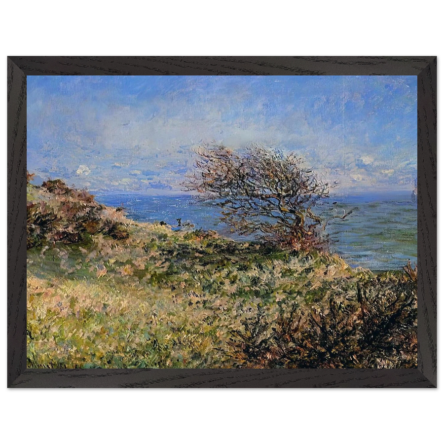 On the Cliff at Fecamp by Claude Monet — Framed art print at Zephyeer